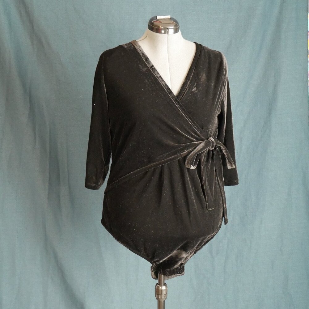 Black velvet bodysuit